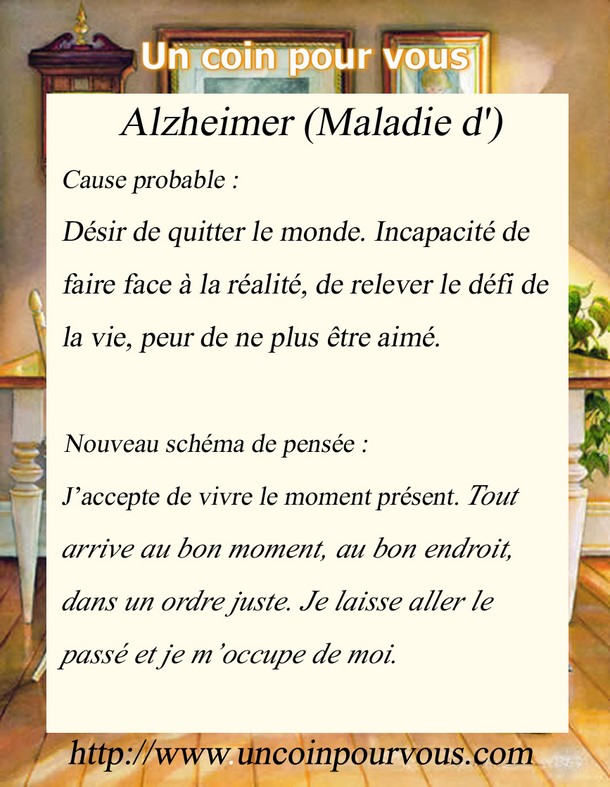 Métaphysique, Alzheimer, http://www.uncoinpourvous.com